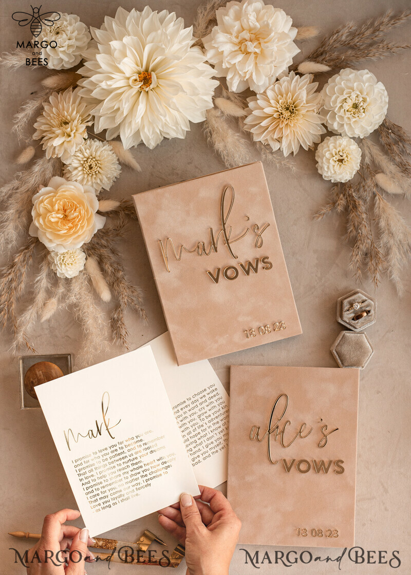 Personalized Bride and Groom Vow Books: The Perfect Custom Wedding Vow Booklets and His and Her Vow Books for an Unforgettable Wedding Day. Also, Ideal as a Customized Bridal Shower Gift.-15