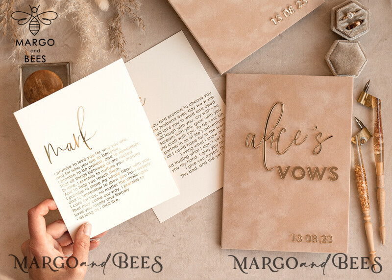 Personalized Bride and Groom Vow Books: The Perfect Custom Wedding Vow Booklets and His and Her Vow Books for an Unforgettable Wedding Day. Also, Ideal as a Customized Bridal Shower Gift.-1