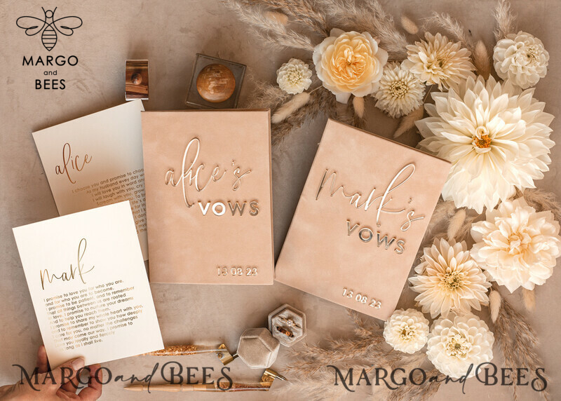 Personalized Bride and Groom Vow Books: The Perfect Custom Wedding Vow Booklets and His and Her Vow Books for an Unforgettable Wedding Day. Also, Ideal as a Customized Bridal Shower Gift.-16