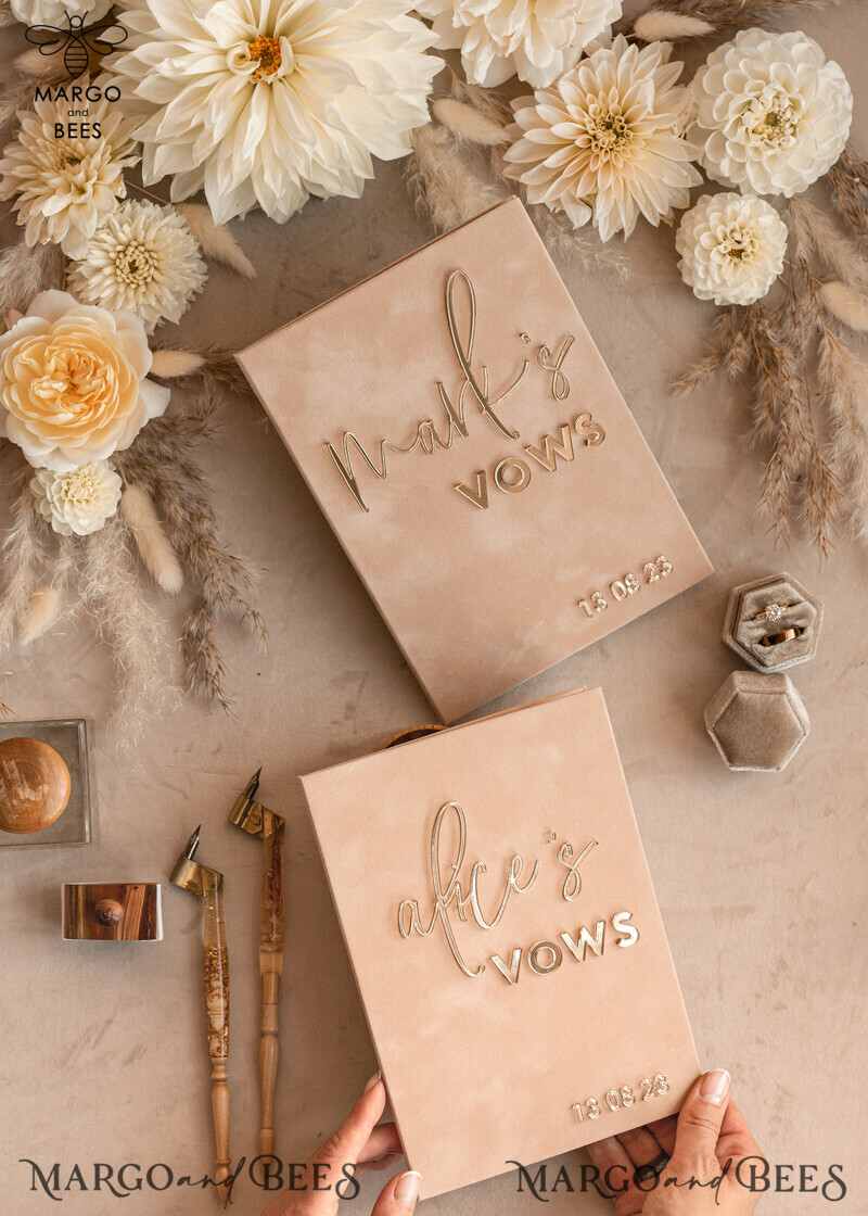 Personalized Bride and Groom Vow Books: The Perfect Custom Wedding Vow Booklets and His and Her Vow Books for an Unforgettable Wedding Day. Also, Ideal as a Customized Bridal Shower Gift.-9