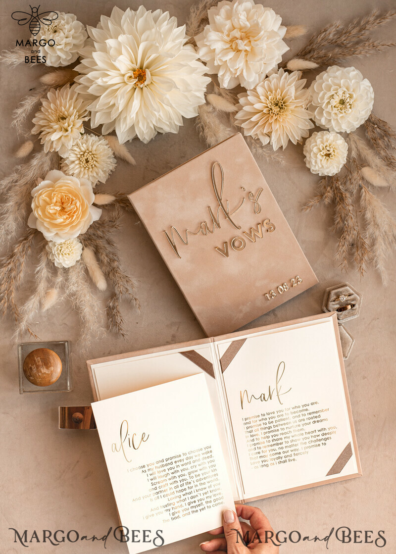 Personalized Bride and Groom Vow Books: The Perfect Custom Wedding Vow Booklets and His and Her Vow Books for an Unforgettable Wedding Day. Also, Ideal as a Customized Bridal Shower Gift.-2