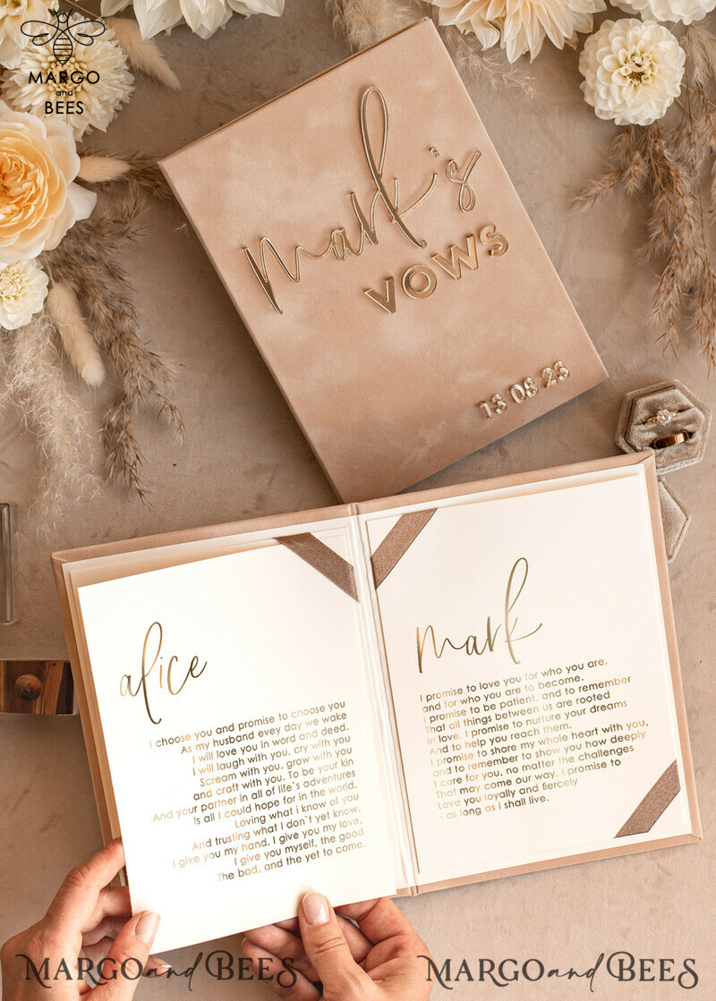 Personalized Bride and Groom Vow Books: The Perfect Custom Wedding Vow Booklets and His and Her Vow Books for an Unforgettable Wedding Day. Also, Ideal as a Customized Bridal Shower Gift.-12