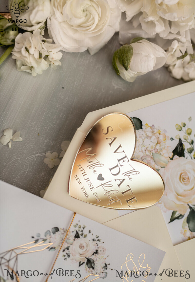Personalised Gold Acrylic Save the Date Magnet and Card: Elegant Wedding Keepsakes
Gold Wedding Save The Dates Plexi Magnets: Luxurious and Stylish Wedding Reminders
Wedding Boho Save the Date Cards: Unique and Romantic Wedding Announcements-3