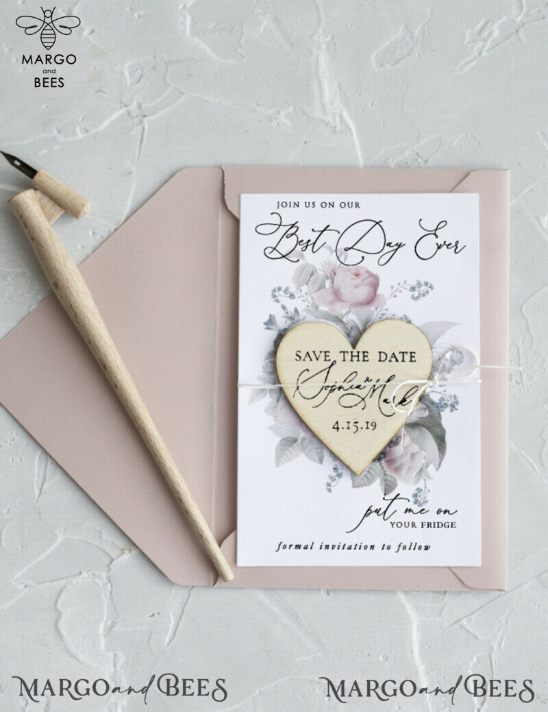 Save the Date Wedding Card Magnets: A Perfect Reminder for Your Special Day
Wedding Save The Date Card and Heart Magnet: A Unique Way to Announce Your Wedding Date
Blush Pink Save Our Date Wood Magnets: An Elegant and Memorable Save the Date Option for Your Big Day-2