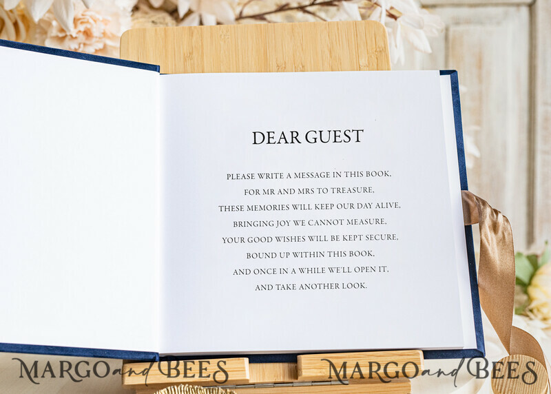 Navy blue Instax velvet Wedding GuestBook and plexi sign set, Dark Blue Large Instant Wedding Guest Book-7