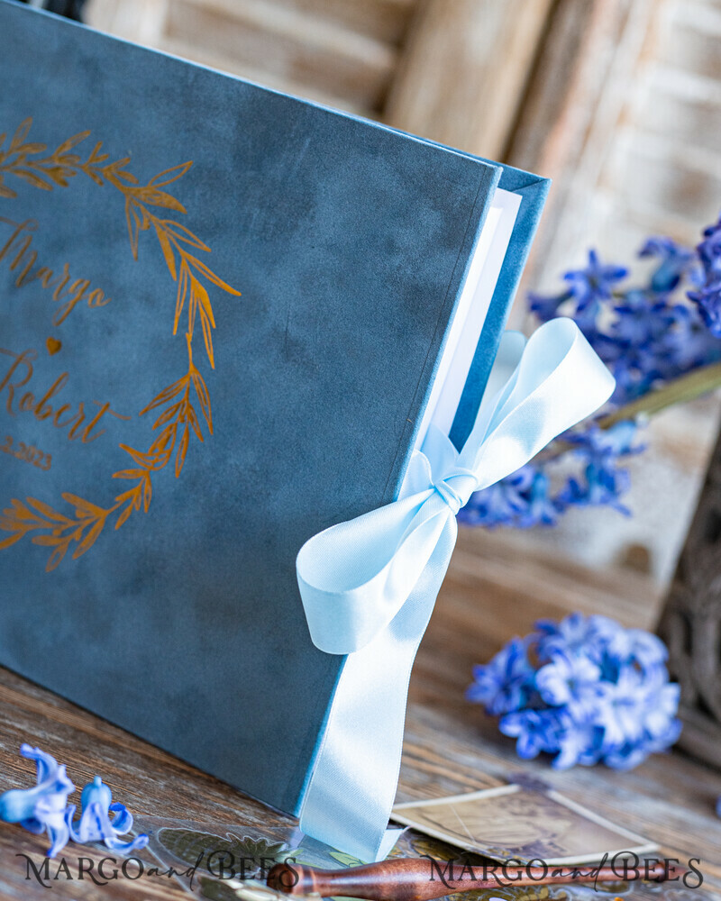 Luxury Instax velvet Wedding GuestBook Gold, Large Instant Wedding Guest Book,-3