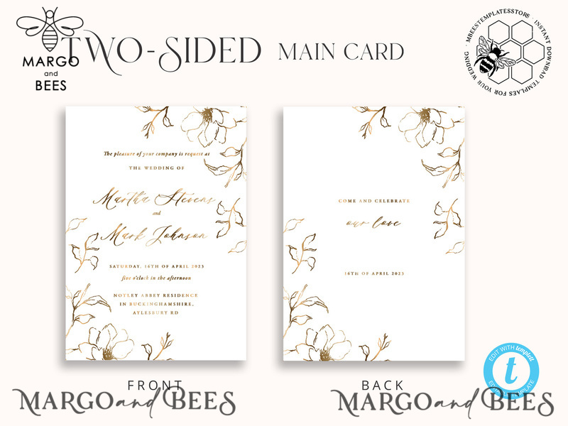 Modern wedding invitation template, Instant download Fine Art Wedding Invites, Simple Wedding Invitation Printable Template, Elegant Invites-3
