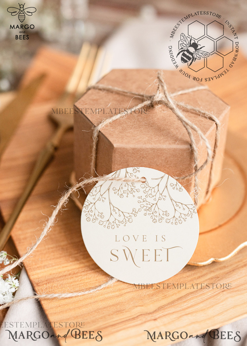 Boho Round Favor Tag Template, Rustic Favor Tag Template, Editable Thank You Tag, Printable Wedding Gift Tags, Party Tags, WGyp2-0