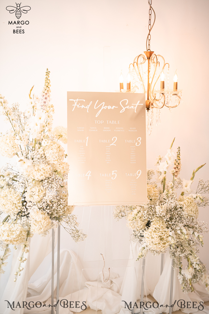 Gold Mirror Seating Chart Sign, 3d Elegant Find Your Seat - Seating Plan, Luxury Wedding Table Plan, Mirror Wedding Decoration - Golden Reception Signage - Custom Ceremony Sign-11