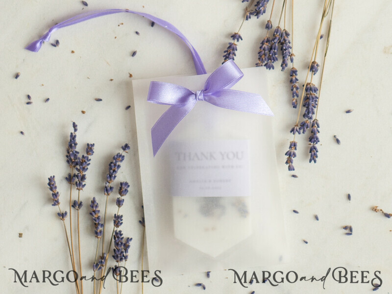 Thank You Favor gift Soy Scented wax Tablet favours with levender, Boho wedding air Freshener, Scented thank you Decoration-2