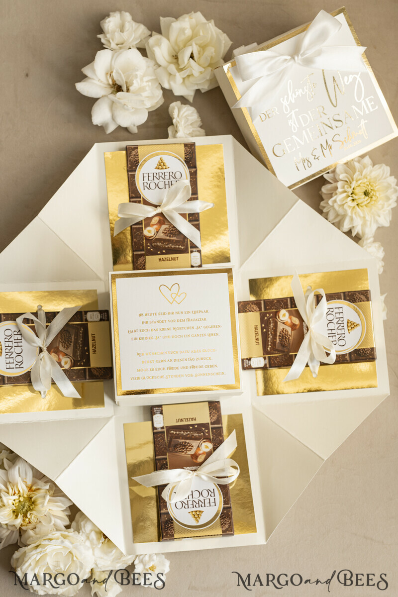 Personalisierte Hochzeits-Geschenkbox Geldgeschenk zur Hochzeit – Exploding Box als stilvolle und persönliche Überraschung-1