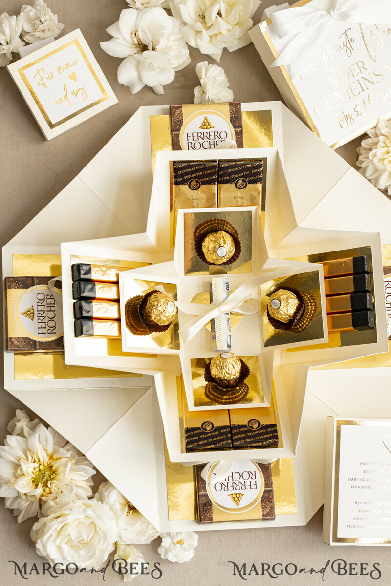 Personalisierte Hochzeits-Geschenkbox Geldgeschenk zur Hochzeit – Exploding Box als stilvolle und persönliche Überraschung-3