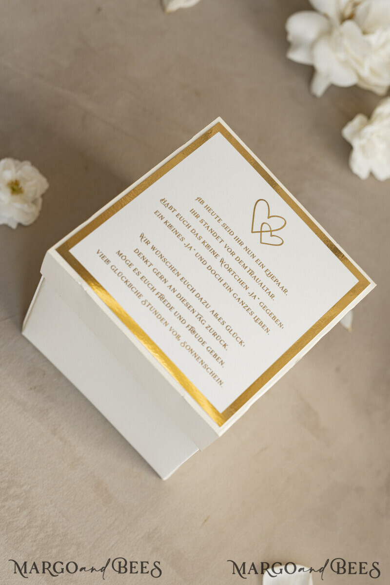 Kleines Geldgeschenk zur Hochzeit – Exploding Box mit Pralinen und persönlichem Gruß-1