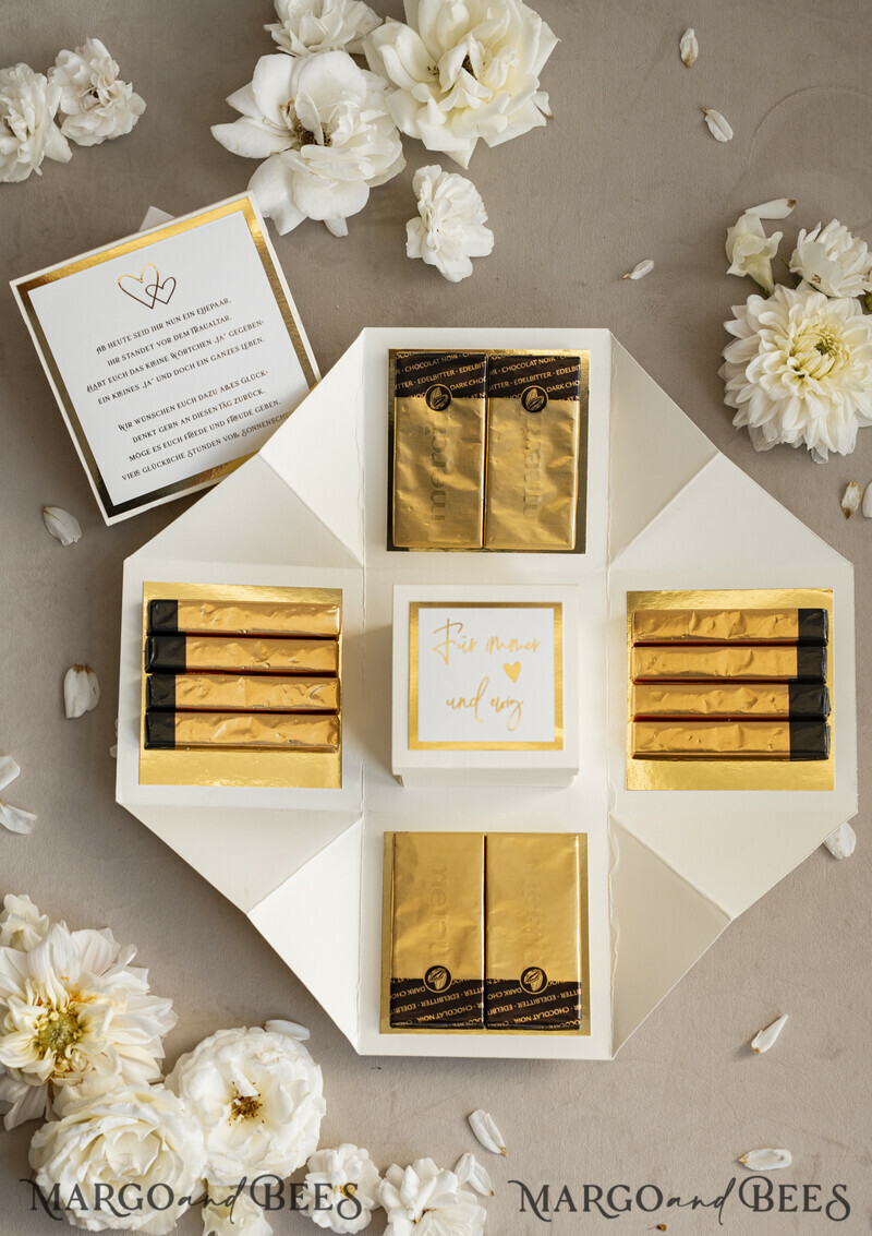 Kleines Geldgeschenk zur Hochzeit – Exploding Box mit Pralinen und persönlichem Gruß-4