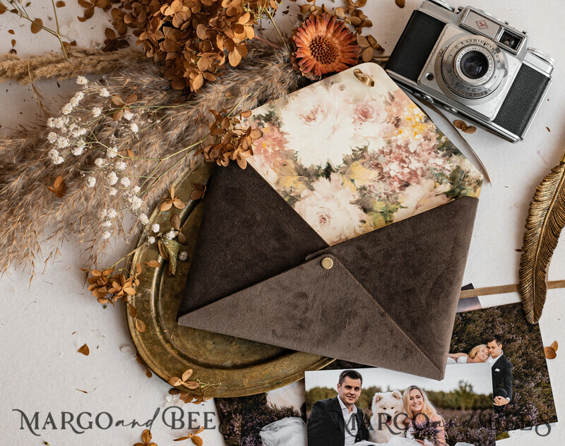 Packaging for Wedding and Family Photographers, Customized velvet Envelope-0