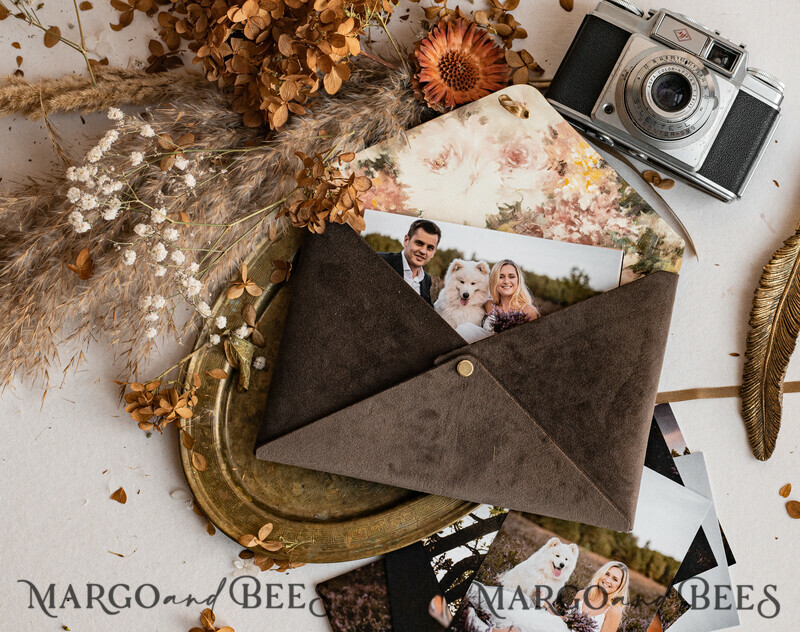 Packaging for Wedding and Family Photographers, Customized velvet Envelope-5