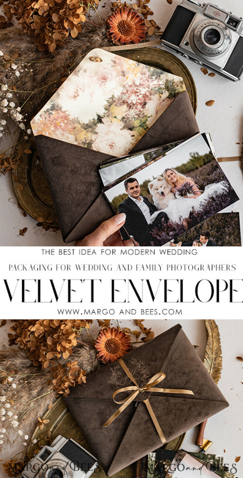 Packaging for Wedding and Family Photographers, Customized velvet Envelope-3