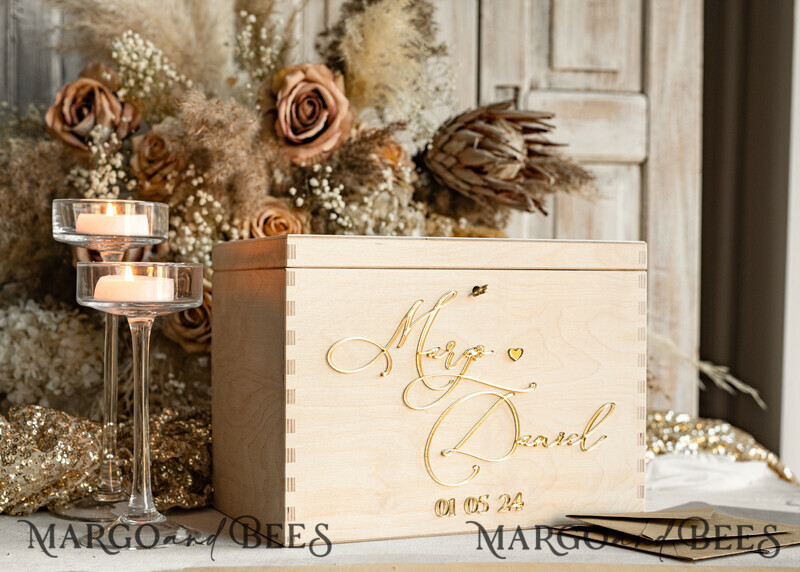 rustic wood Set Card Box Guestbook & Sign, Wedding Card Box with lock Instant Instax Guestbook, wooden Wedding Money Box Sing Guestbook Set, Card Box with slot and lock cards and gift Arch acrylic sign set-21