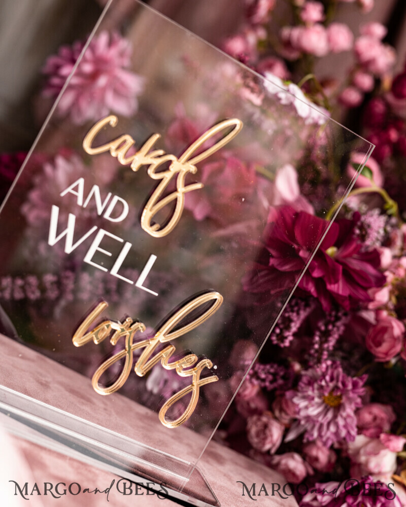 Acrylic cards and well wishes sign-1