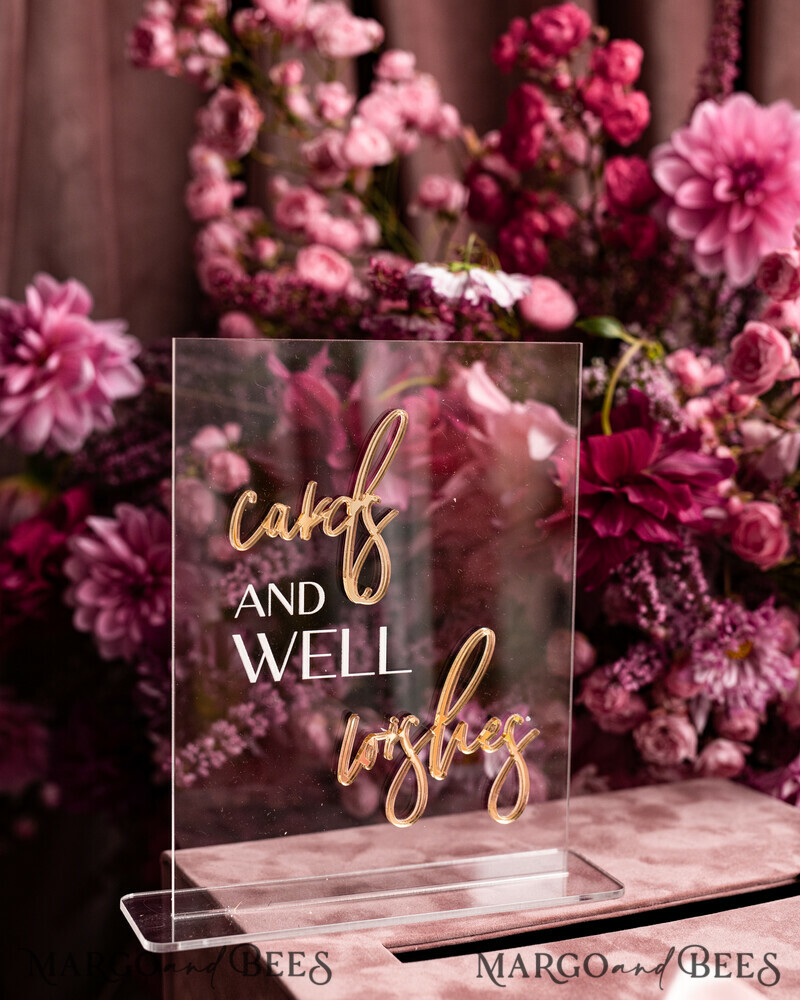Acrylic cards and well wishes sign-4