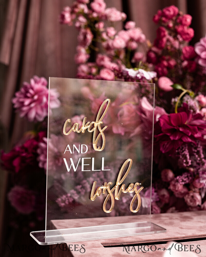 Acrylic cards and well wishes sign-5