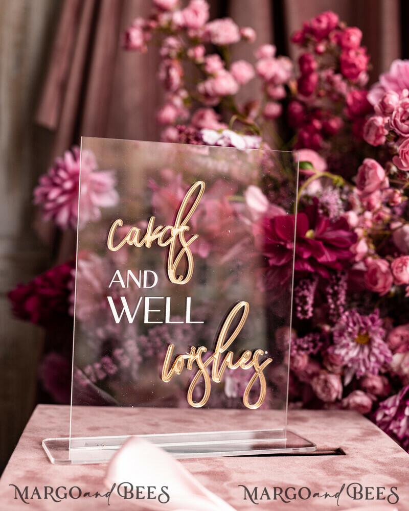 Acrylic cards and well wishes sign-0