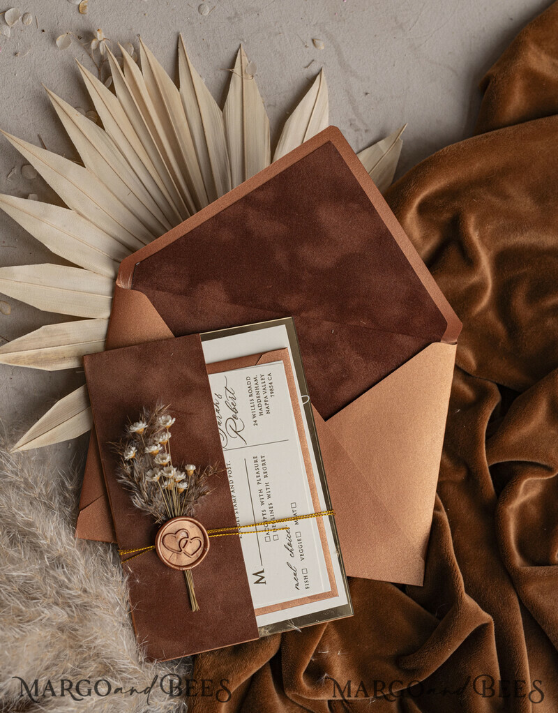 These fall wedding colors will help you create a stunning fall celebration. Burnt orange Acrylic Wedding Invites. Fall Mirror gold Wedding Invitations.-10