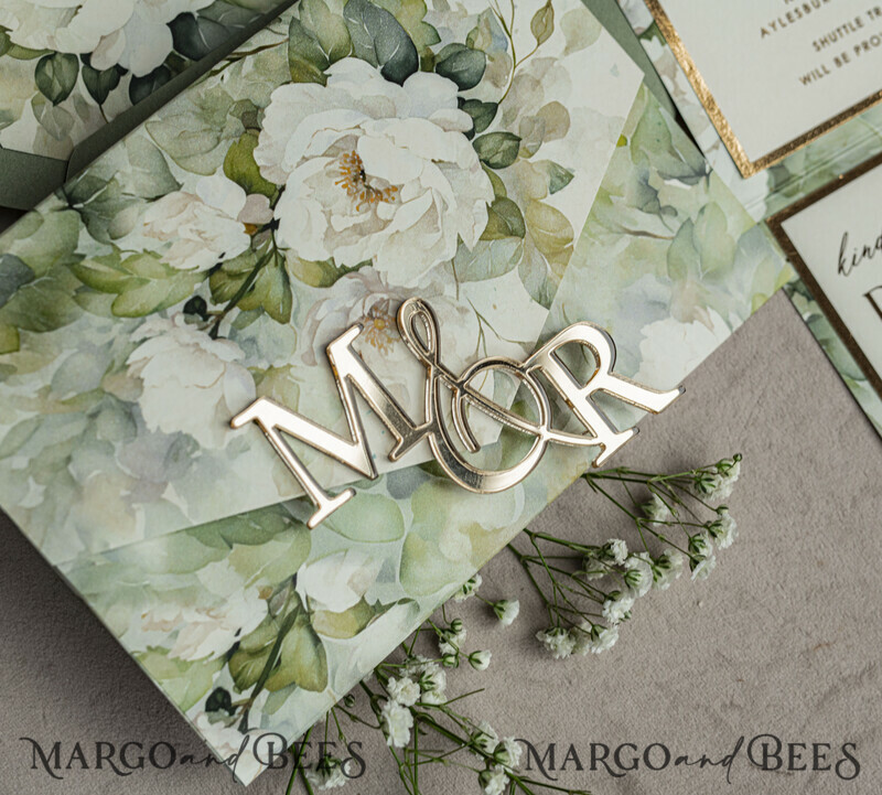 Sage green wedding? Wedding invitations in color sage green can be paired with various kinds of neutrals to incorporate into your wedding invitation, such as ivory and taupe. Elegant garden Wedding Cards.-13