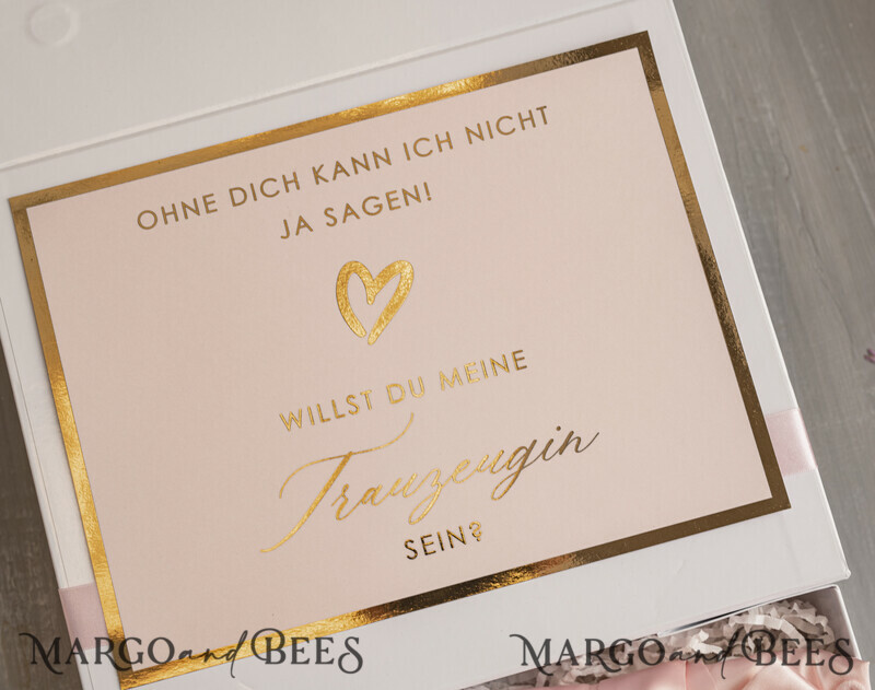 Brautjungfer Trauzeuge, Möchtest Du meine Trauzeugin sein box, Geschenkschachtel, Trauzeuge fragen-3