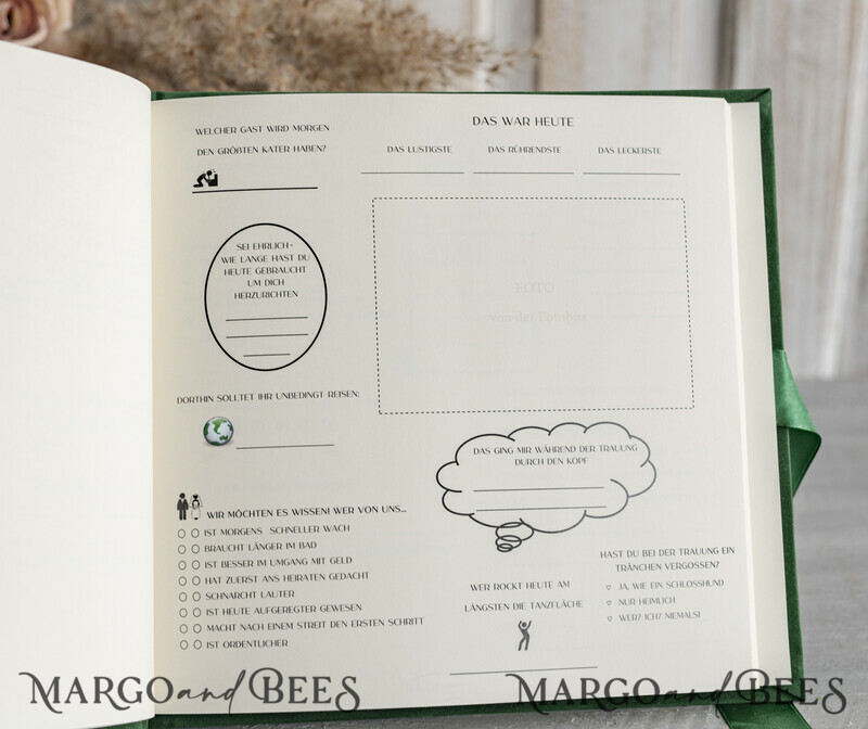 Polaroid Gold Acrylic Hochzeitsgästebuch mit fragen Personalisiert Schilderset Samtweißes Sofort-Fotobuch Boho Elegant Instax Hochzeitsfoto-Gästebuch-1