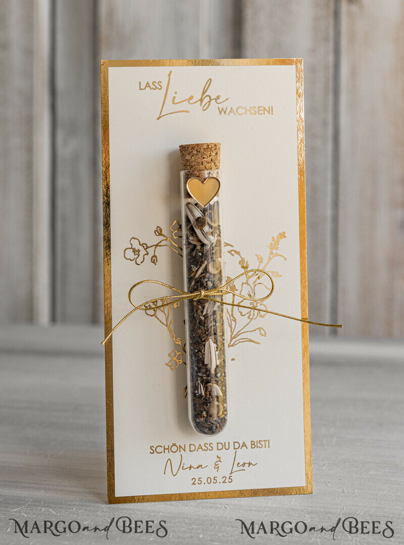 Personalisierte Gastgeschenke Hochzeit mit Blumensamen Reagenzglas-5