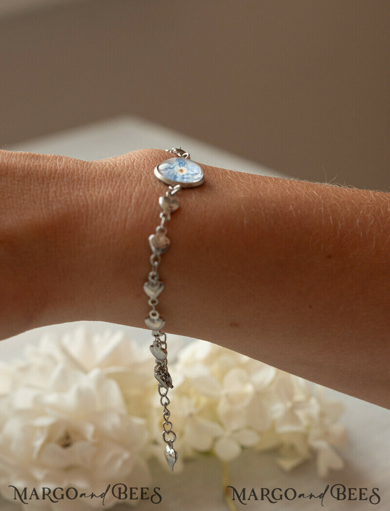 Muttertag Geschenk für Mama – Armband mit Vergissmeinnicht-Blume in Geschenkbox mit Widmung-4